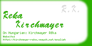 reka kirchmayer business card